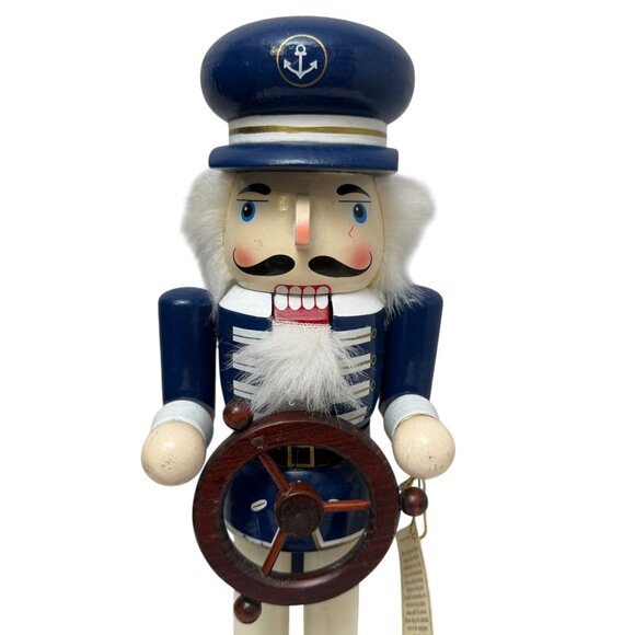 Christmas Nutcracker 14" Sailor Sea Captain Vintage Holiday Limited Edition - Picture 2 of 13